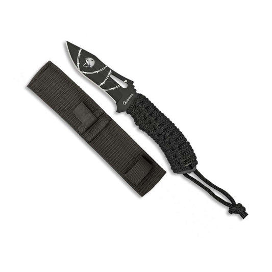 Couteau tactique Albainox 32418 encordé noir