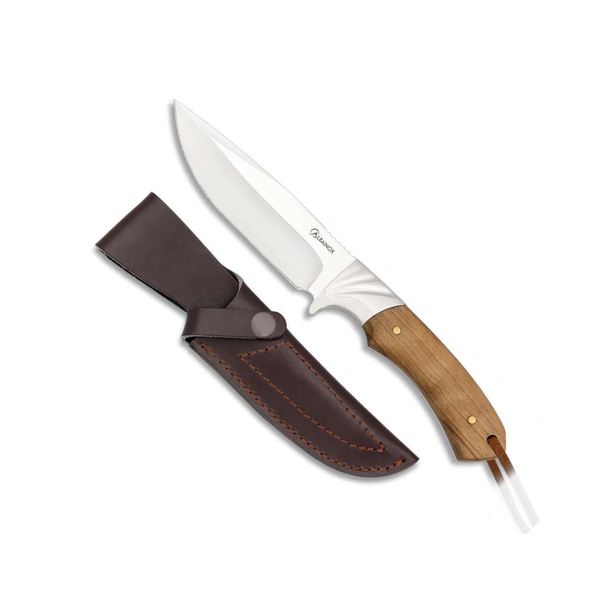 Albainox Couteau de chasse bowie 32455 bois d’olivier