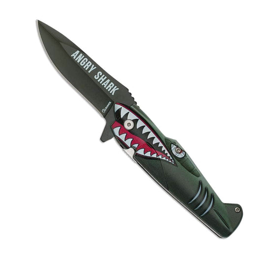 Albainox Couteau de poche Couteau pliant Albainox ANGRY SHARK AVION