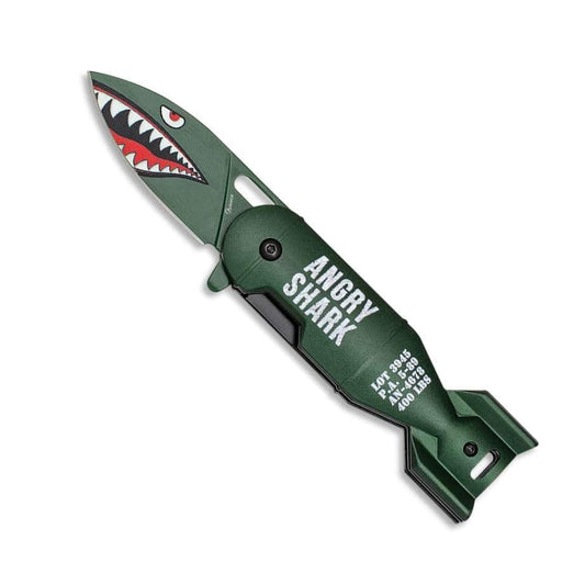 Albainox Couteau de poche Couteau pliant Albainox ANGRY SHARK BOMBE