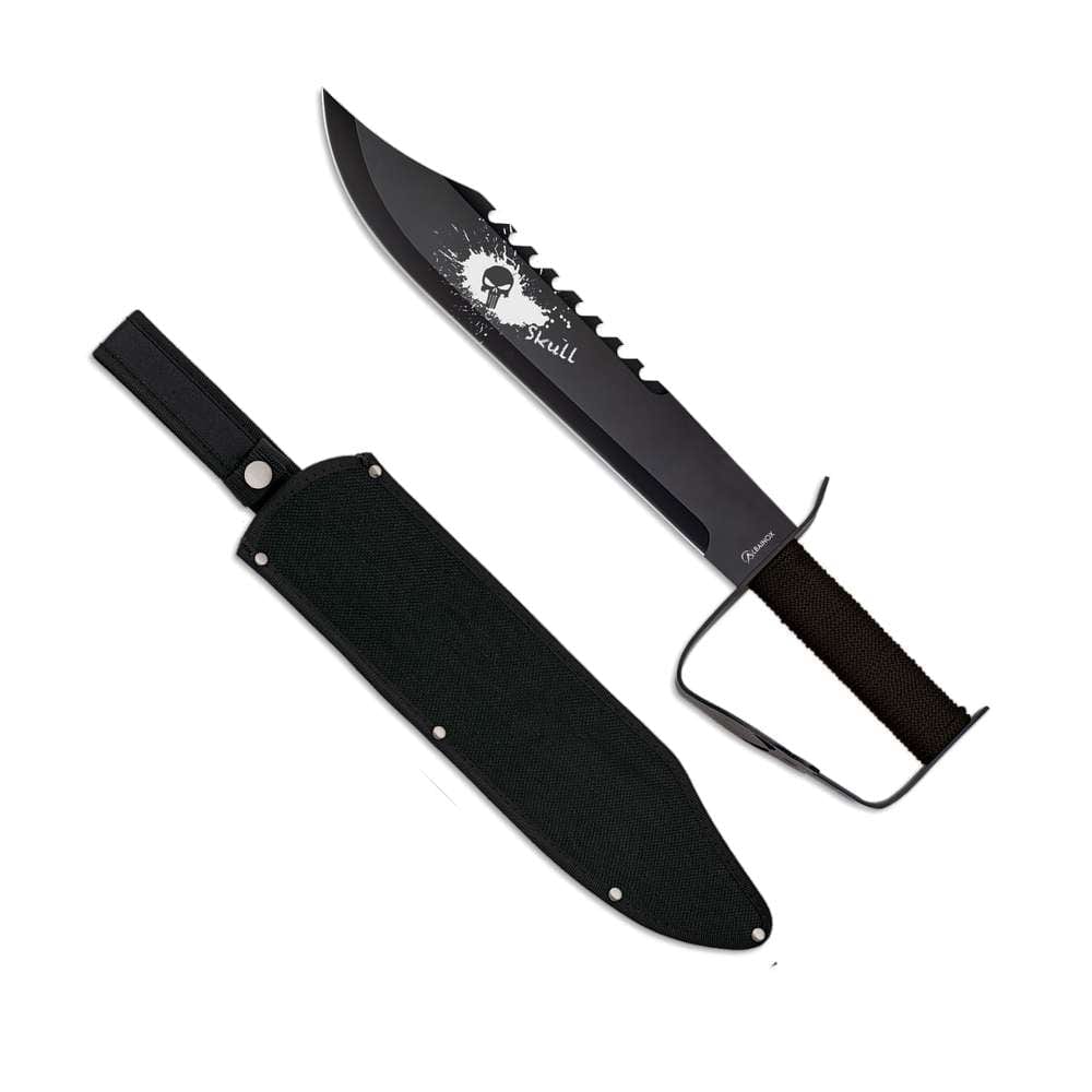 Albainox Couteaux de chasse Couteau bowie Albainox TETE DE MORT 32560 49.6 cm