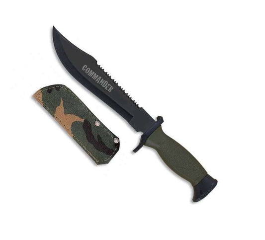 Albainox Couteaux de chasse Poignard bowie ALBAINOX COMMANDER 31777 noir