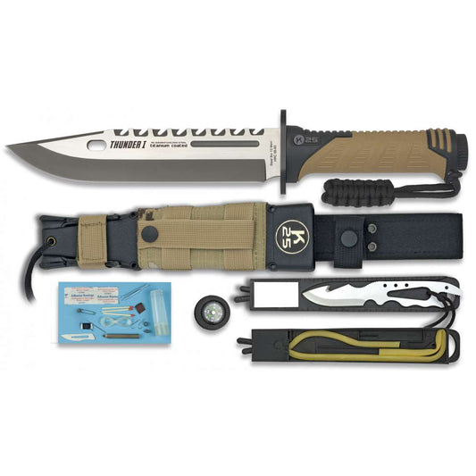 K25 couteau de survie Couteau de survie THUNDER 1 32018 coyote 32.5 cm