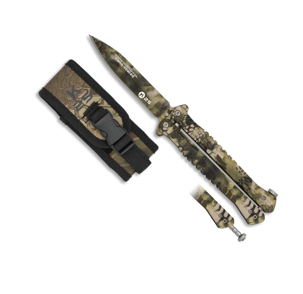 K25 Couteau papillon Couteau papillon K25 02132 Phyton Camo sable