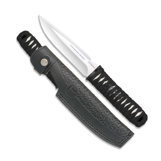 TOKISU Couteaux de combat Couteau TOKISU encordé noir 32498 29 cm