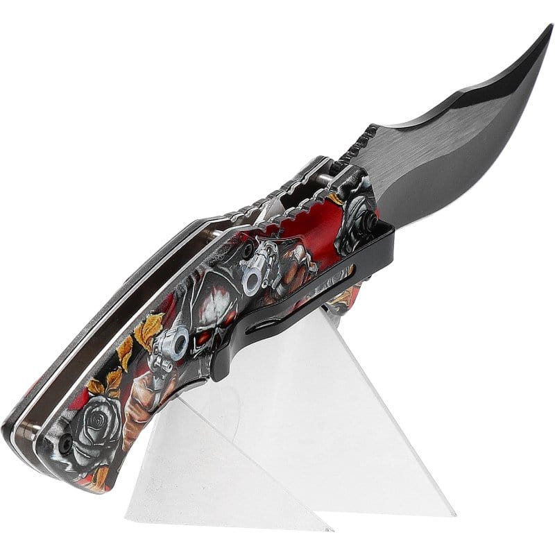 Couteau pliant Albainox 18598 TETE DE MORT 3D - Couteau de poche - Albainox