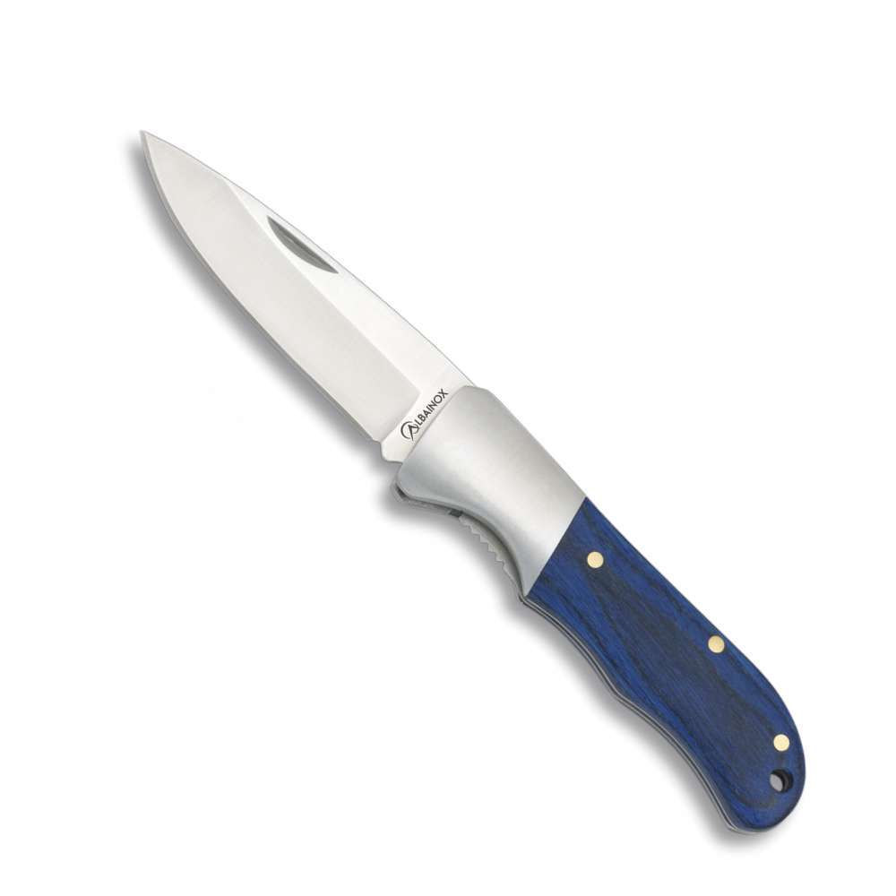 Couteau Albainox 18080 bleu lame 7 cm - Couteau de poche - Albainox