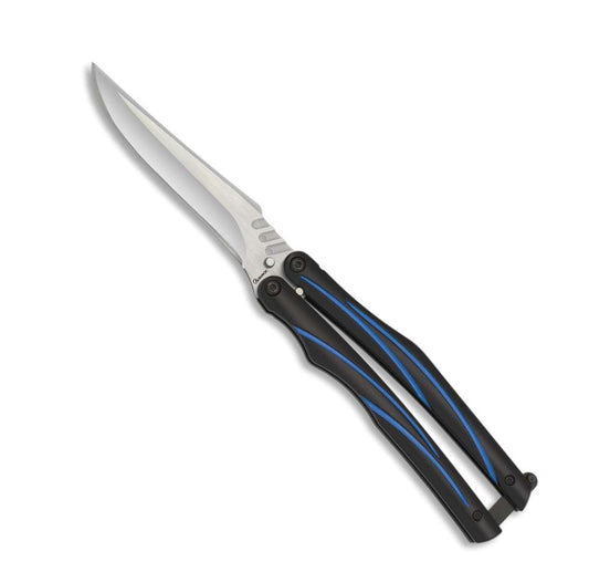 Couteau papillon Albainox 02135 noir/bleu - Couteau papillon - Albainox