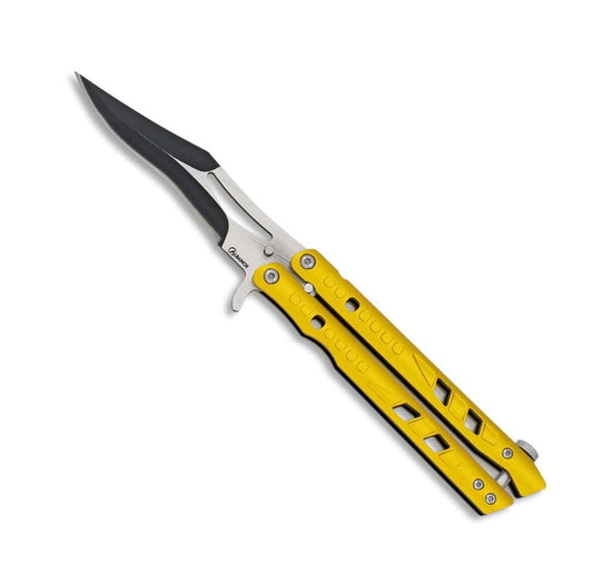 Couteau papillon Albainox 02137 jaune - Couteau papillon - Albainox