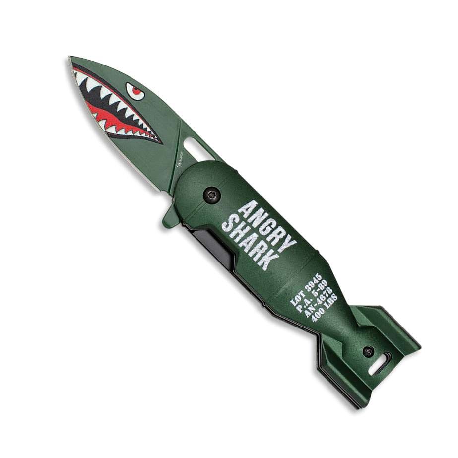 Couteau pliant Albainox ANGRY SHARK BOMBE - Couteau de poche - Albainox