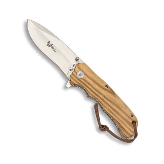 Couteau pliant bois Albainox 18013 lame 9 cm - Couteau de poche - Albainox