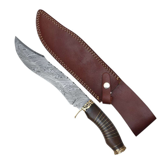 Couteau de chasse 3387 lame damas 24 cm noyer - Couteaux de chasse - Fans de couteaux