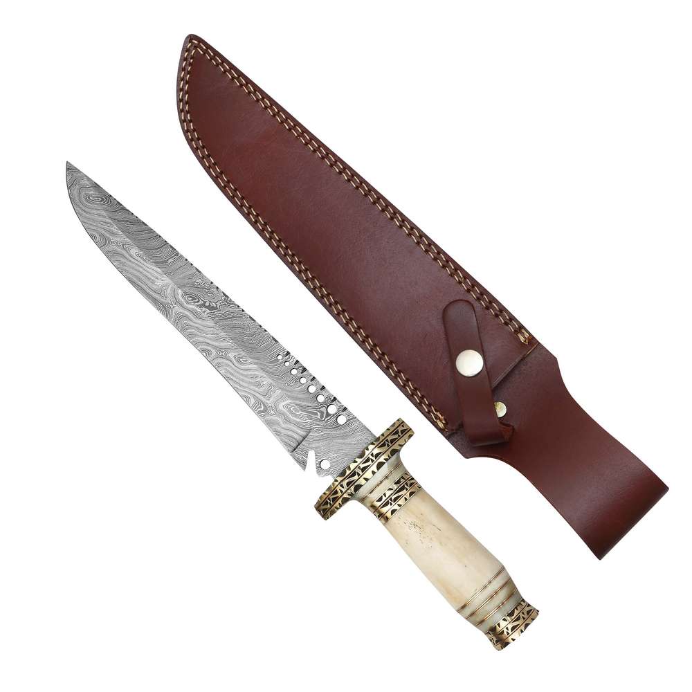 Dague de chasse 3385 lame damas 25 cm os - Dague de chasse - Fans de couteaux